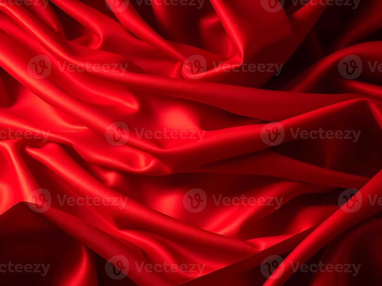 A close up of a red satin fabric photo