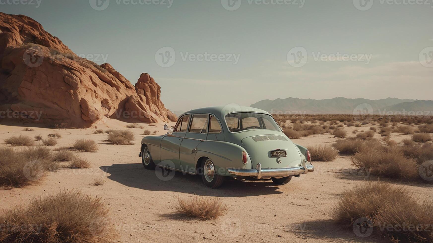 Classic Car in the Desert photo