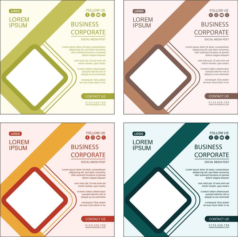 Business flyer template set vector