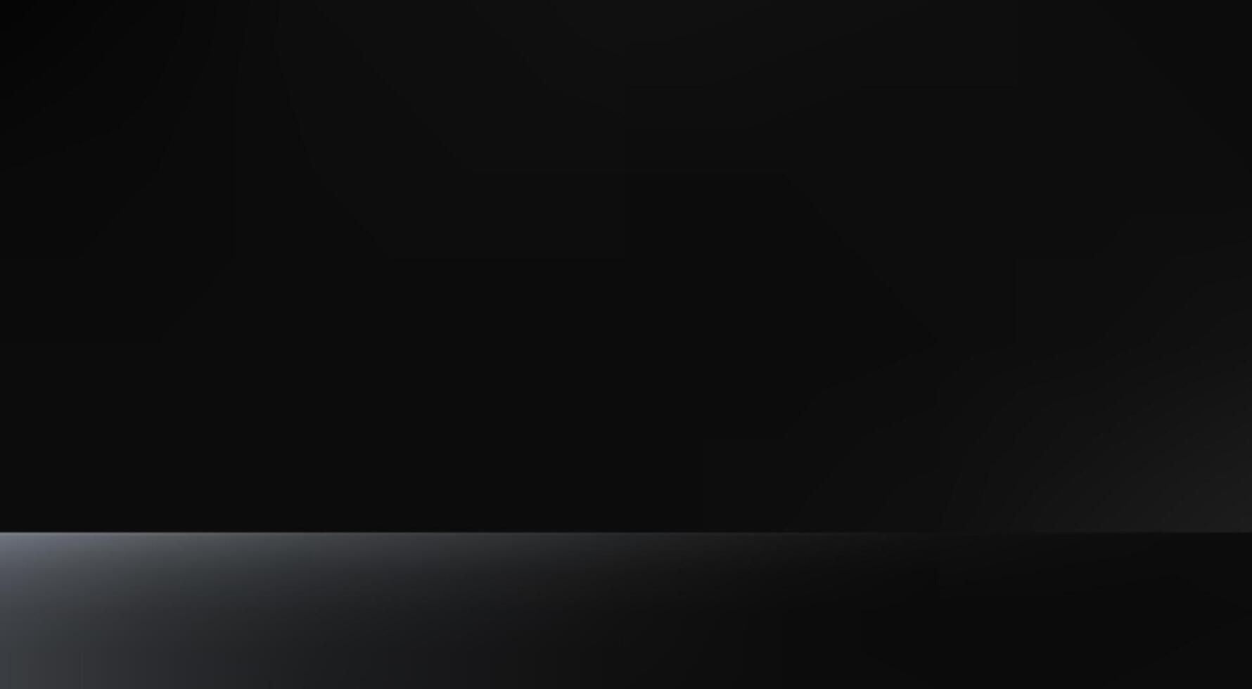 Empty black studio background. Empty Room Studio with table. Space for selling products, backdrop, wallpaper, background, text. Gradient table. illustration vector