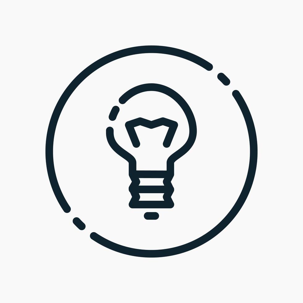 Design Illustration graphic of lamp icon with line style. Suitable for UI, mobile design, web design, etc. vector
