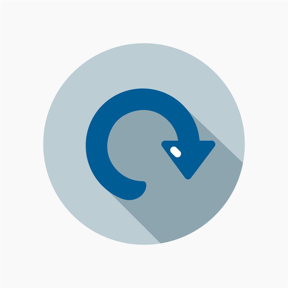 Design Illustration graphic of restart icon with flat style. Suitable for UI, mobile design, web design, etc. vector