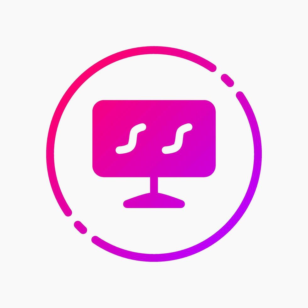 Design Illustration graphic of monitor icon with gradient style. Suitable for UI, mobile design, web design, etc. vector