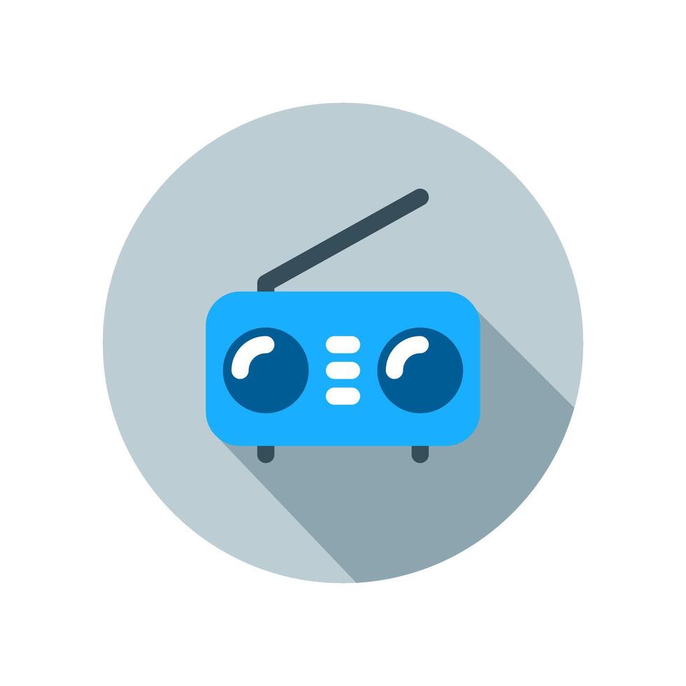 Design Illustration graphic of radio icon with flat style. Suitable for UI, mobile design, web design, etc. vector