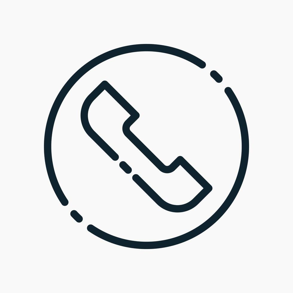 Design Illustration graphic of phone icon with line style. Suitable for UI, mobile design, web design, etc. vector