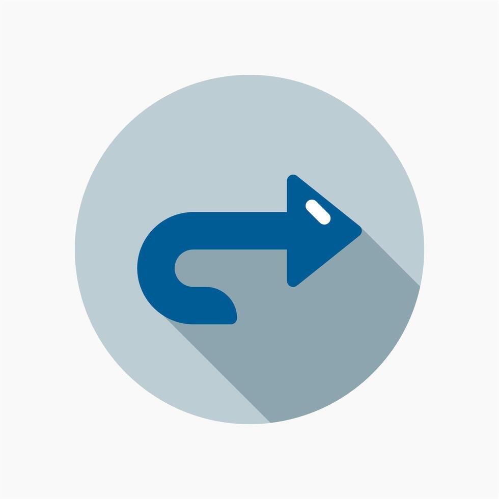 Design Illustration graphic of turn around icon with flat style. Suitable for UI, mobile design, web design, etc. vector