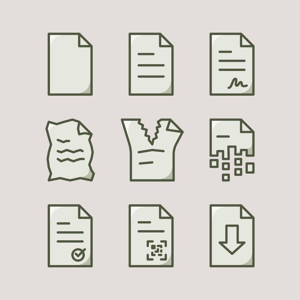 Design Illustration graphic of paper icon with flat style. Suitable for UI, mobile design, web design, etc. vector