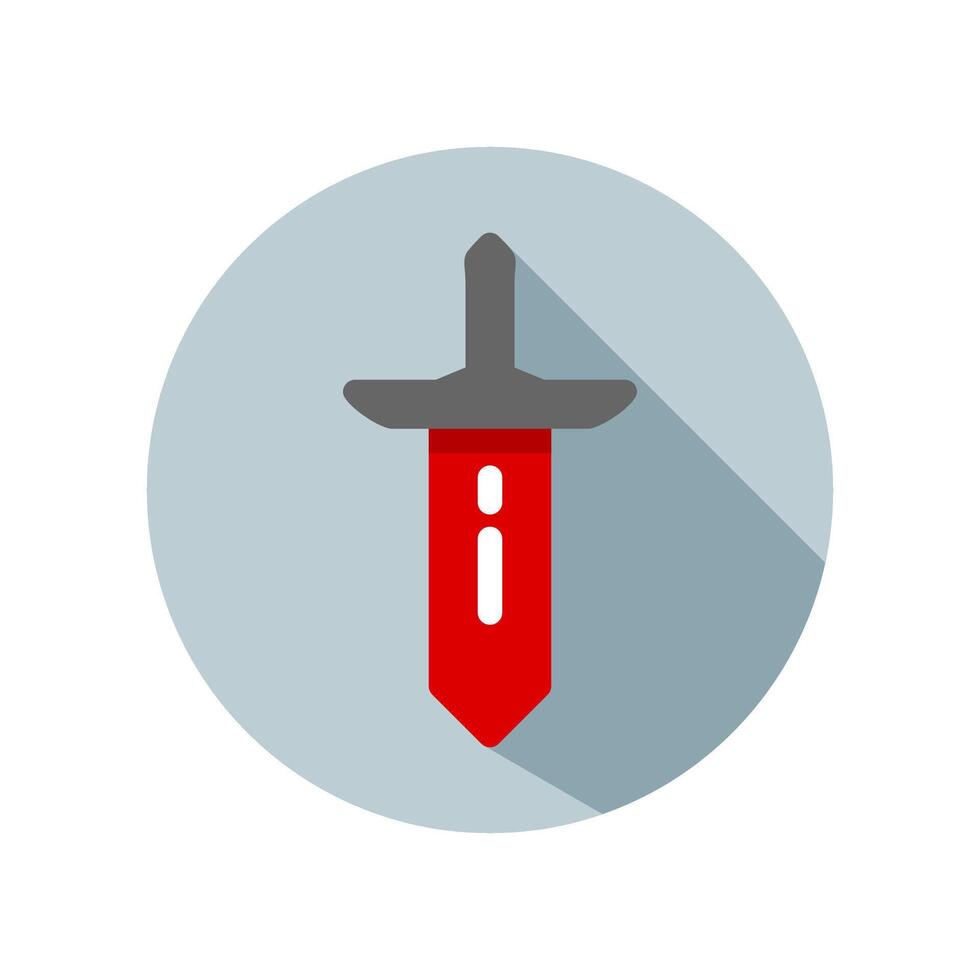 Design Illustration graphic of sword icon with flat style. Suitable for UI, mobile design, web design, etc. vector