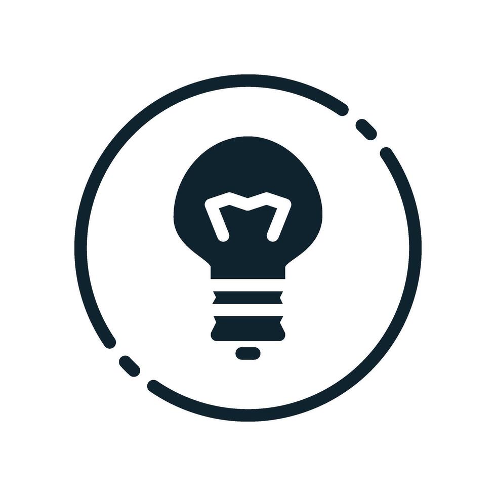 Design Illustration graphic of lamp icon with glyph style. Suitable for UI, mobile design, web design, etc. vector