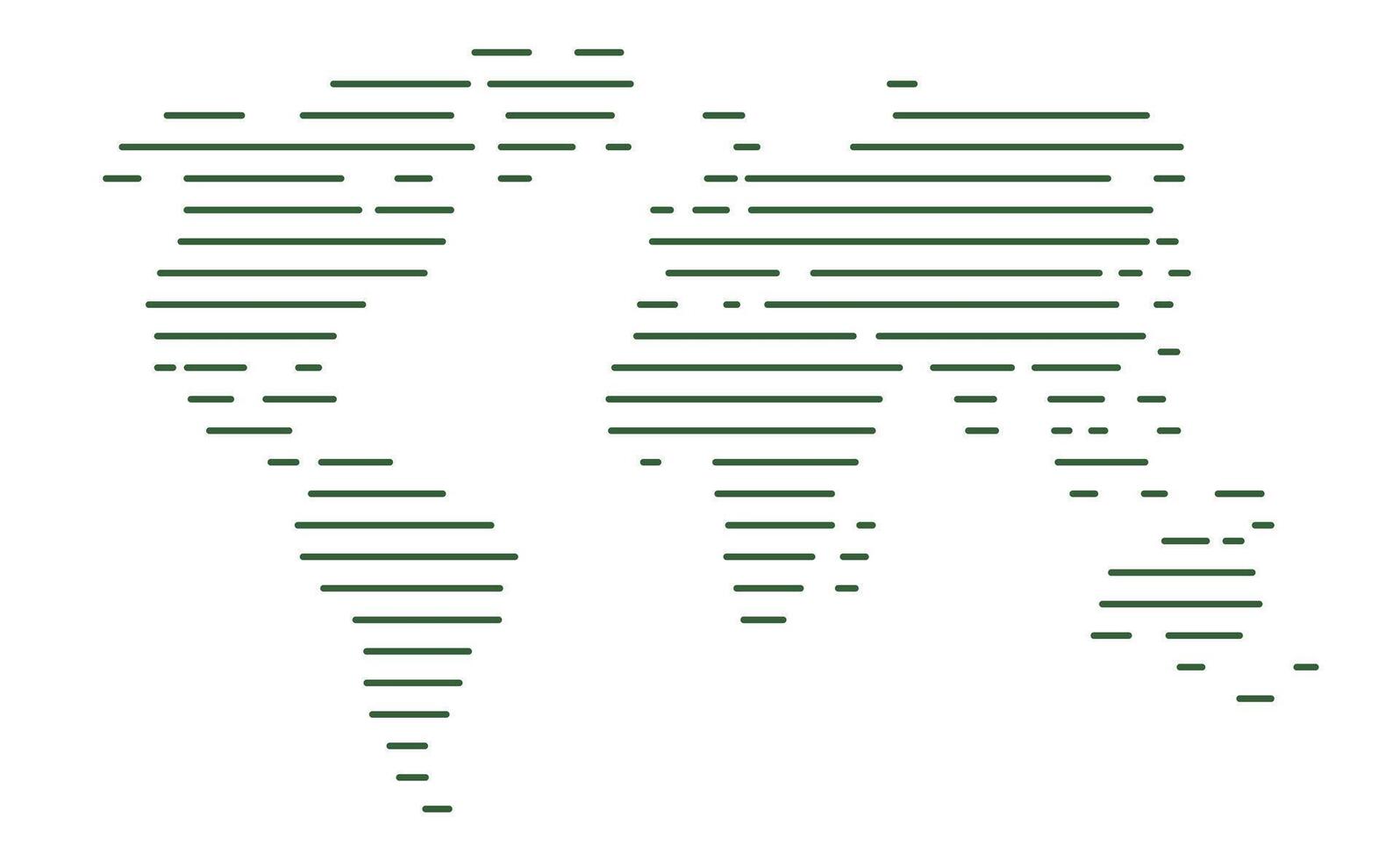 The world drawn with thin lines. World map isolated on light background. Flat Earth, world map template. vector