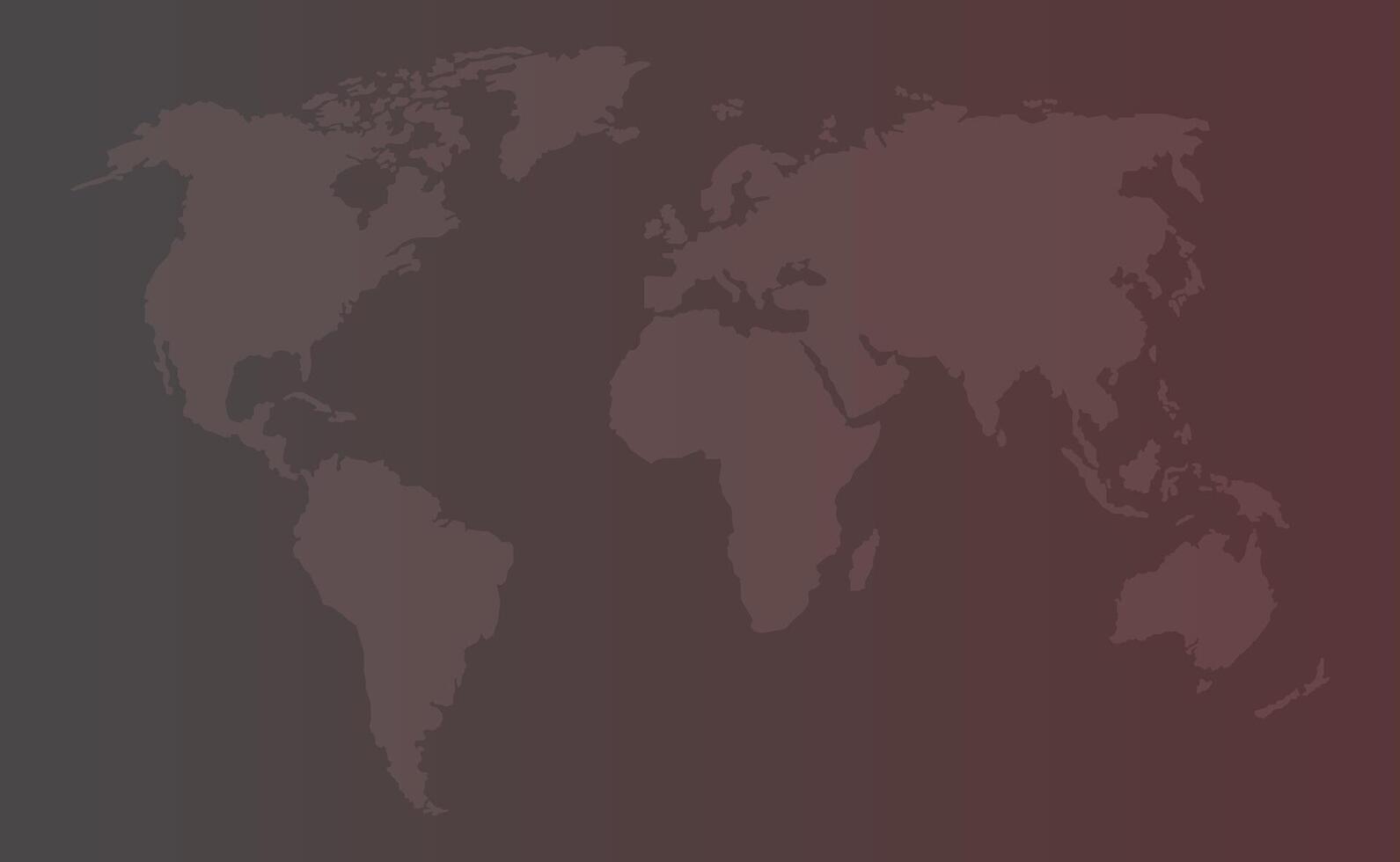 World map isolated on gradient background. Flat Earth, world map template. vector