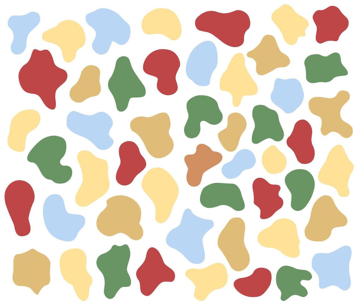 Liquid graphic design element in Christmas colors. Liquid abstract geometric shapes splash. Halftone wavy set. vector