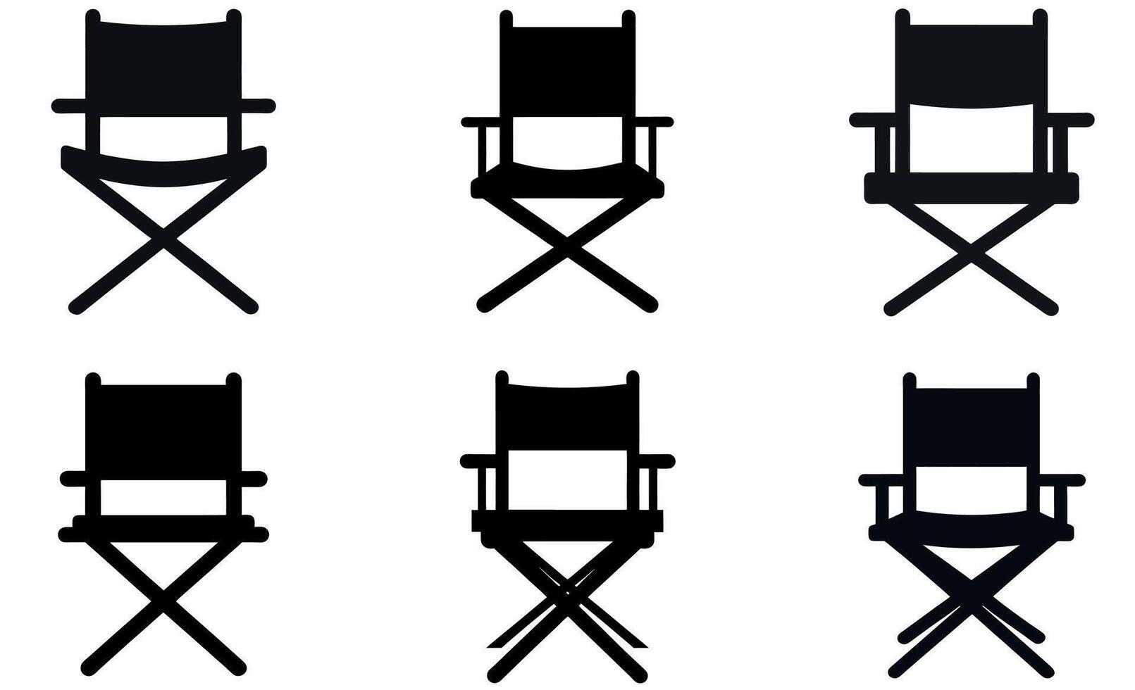 Director Chairs for Film design vector