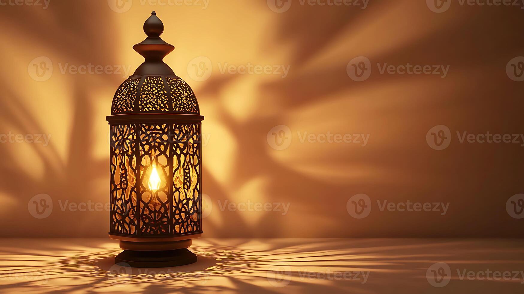 A lamp with a decorative pattern on it photo
