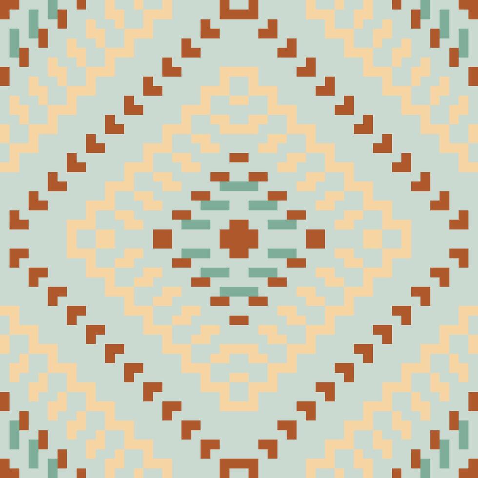 Motif Geometric Pattern Drawingfolk Embroidery, Aztec Geometric Ornament Print. Design for Carpet, Wallpaper, Clothing, Wrapping, Fabric vector