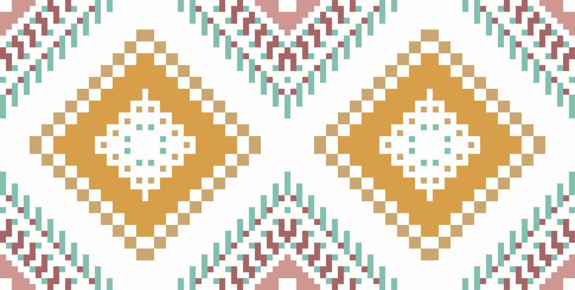 Background Ethnic Abstract Geometric Pattern Designfolk Embroidery, Aztec Geometric Ornament Print. Design for Carpet, Wallpaper, Clothing, Wrapping, Fabric vector