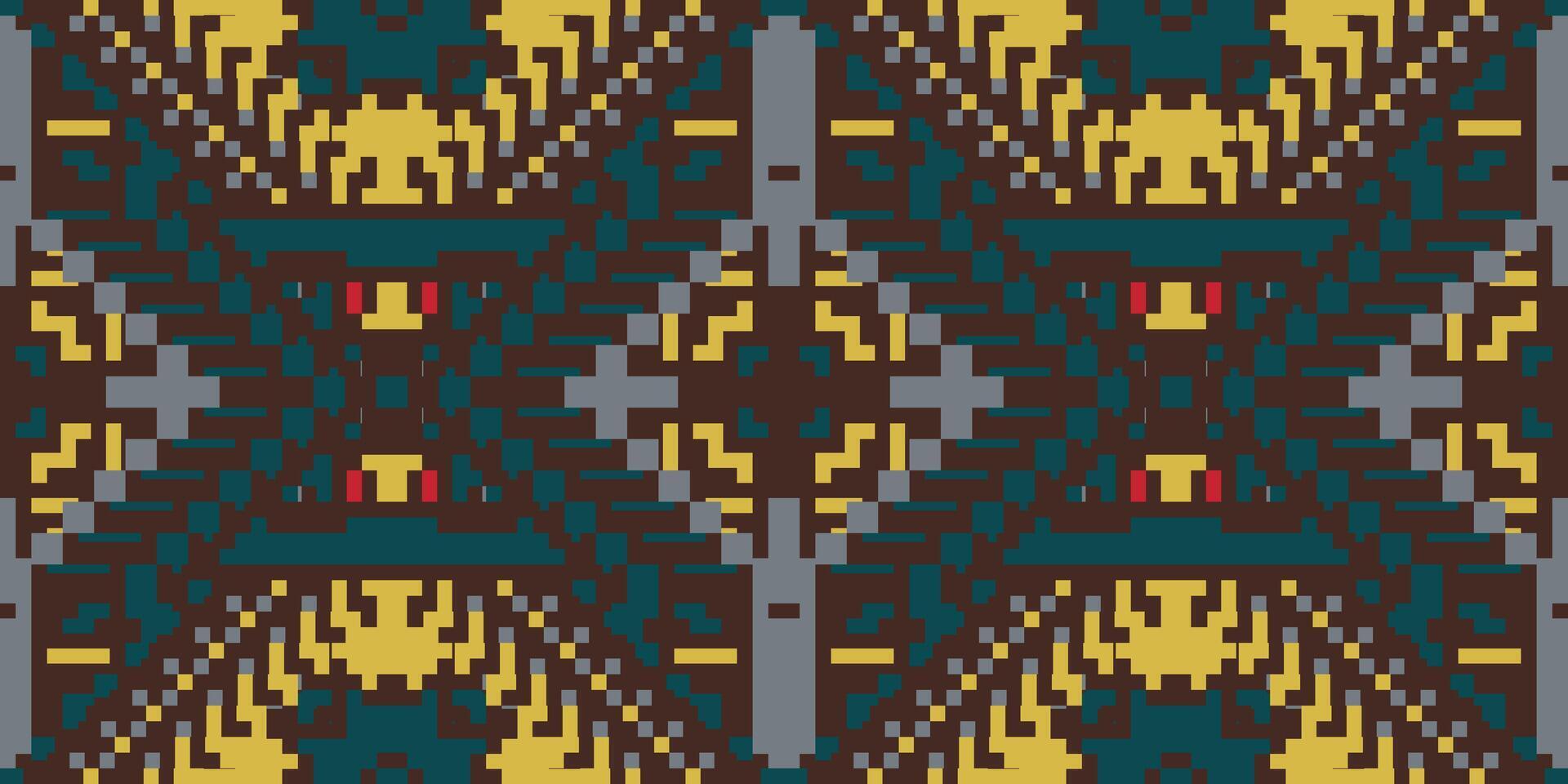 Navajo Geometric Pattern Backgroundfolk Embroidery, Aztec Geometric Ornament Print. Design for Carpet, Wallpaper, Clothing, Wrapping, Fabric vector