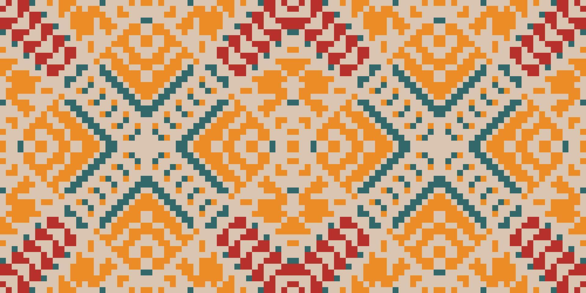 Ukraine Arabic Pattern Backgroundfolk Embroidery, Aztec Geometric Ornament Print. Design for Carpet, Wallpaper, Clothing, Wrapping, Fabric vector