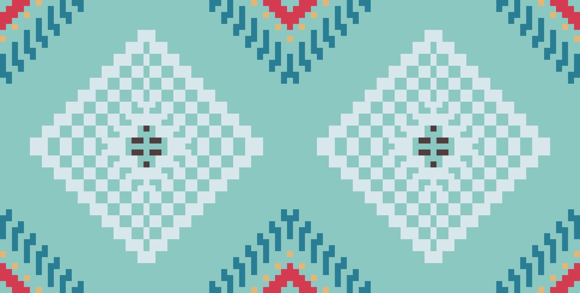 Fabric Texture Japanese Traditional Patternfolk Embroidery, Aztec Geometric Ornament Print. Design for Carpet, Wallpaper, Clothing, Wrapping, Fabric vector