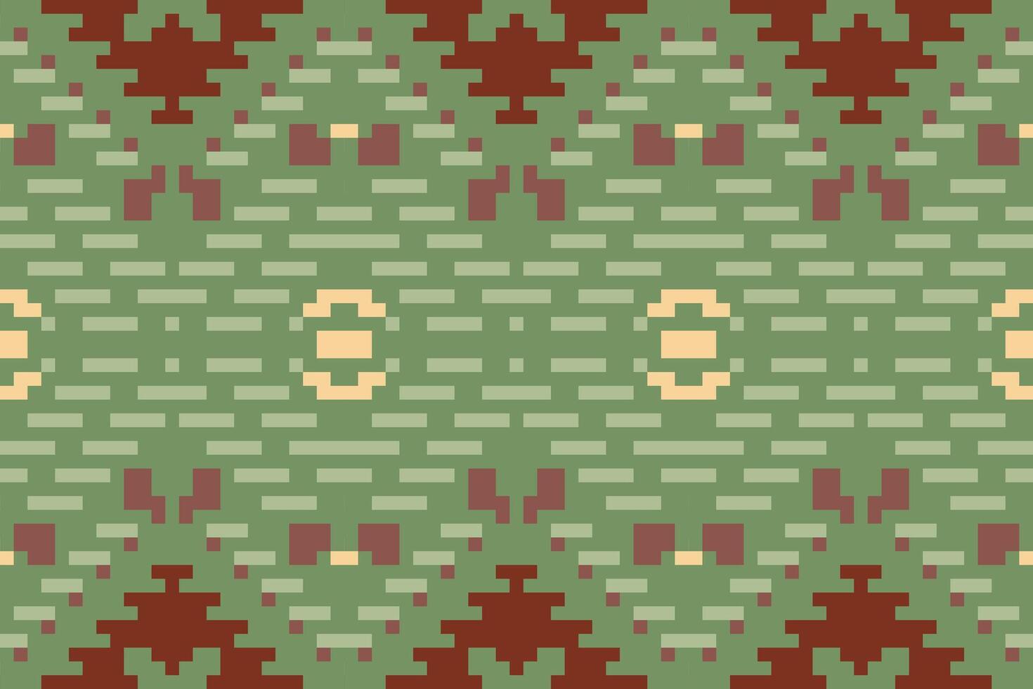 Pixel Abstract Geometric Pattern Backgroundfolk Embroidery, Aztec Geometric Ornament Print. Design for Carpet, Wallpaper, Clothing, Wrapping, Fabric vector