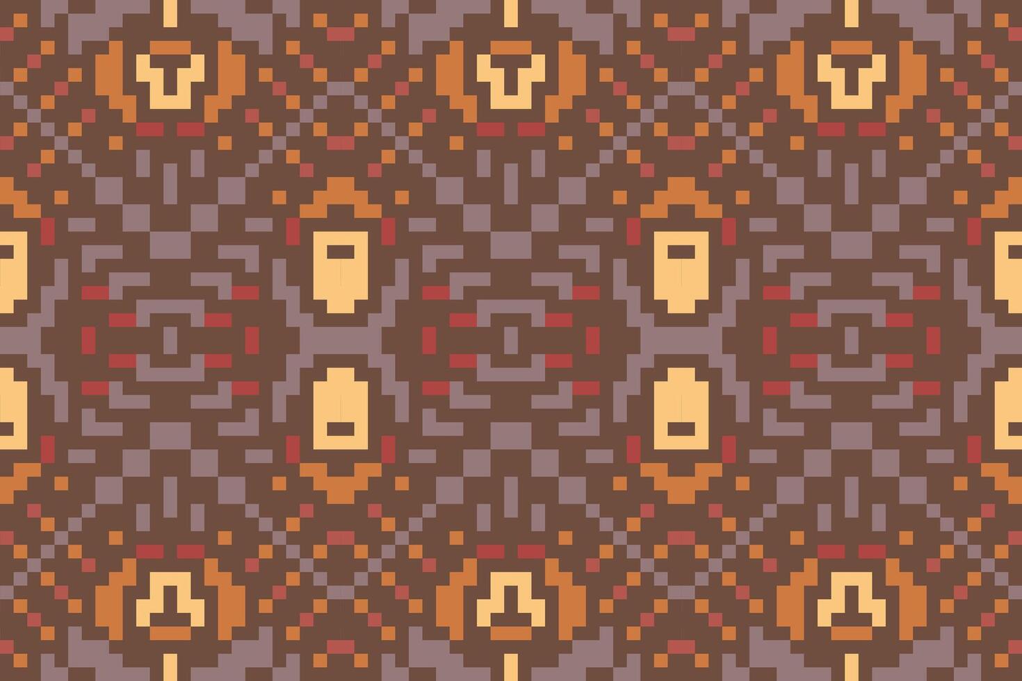 Indonesia Watercolor Ikat Patternfolk Embroidery, Aztec Geometric Ornament Print. Design for Carpet, Wallpaper, Clothing, Wrapping, Fabric vector