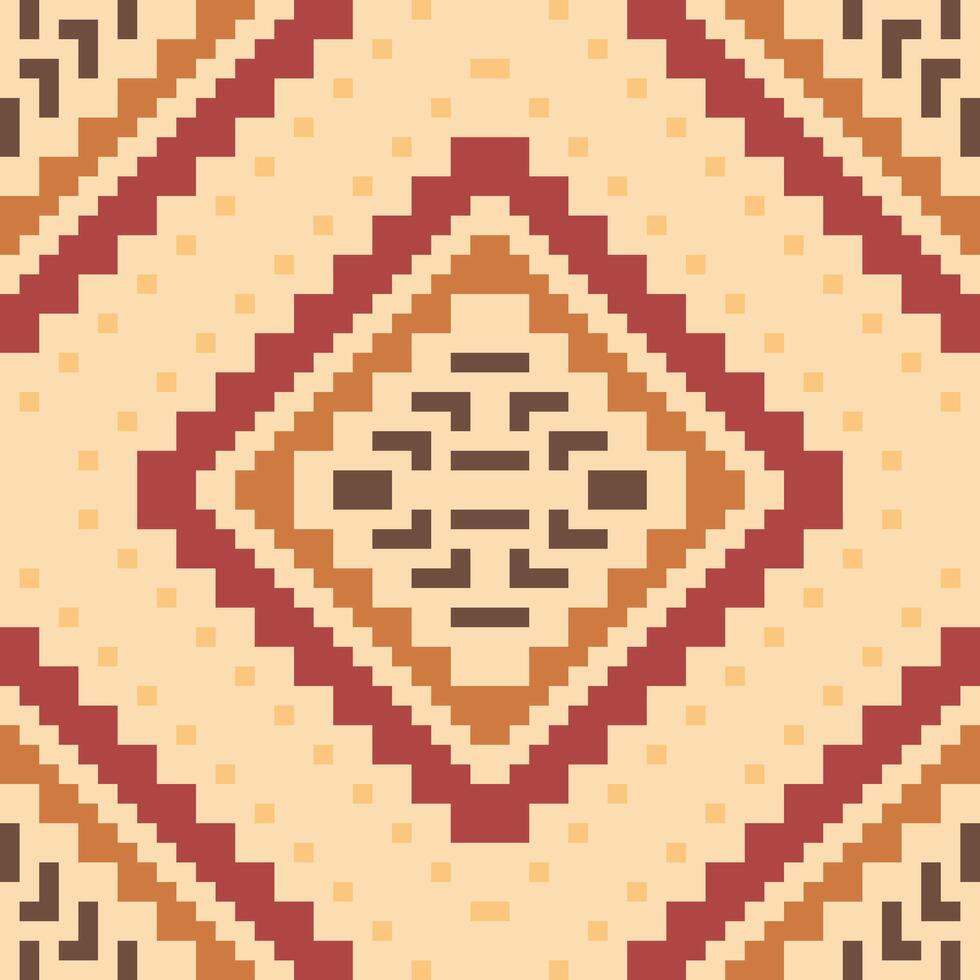 Square Korean Traditional Patternfolk Embroidery, Aztec Geometric Ornament Print. Design for Carpet, Wallpaper, Clothing, Wrapping, Fabric vector