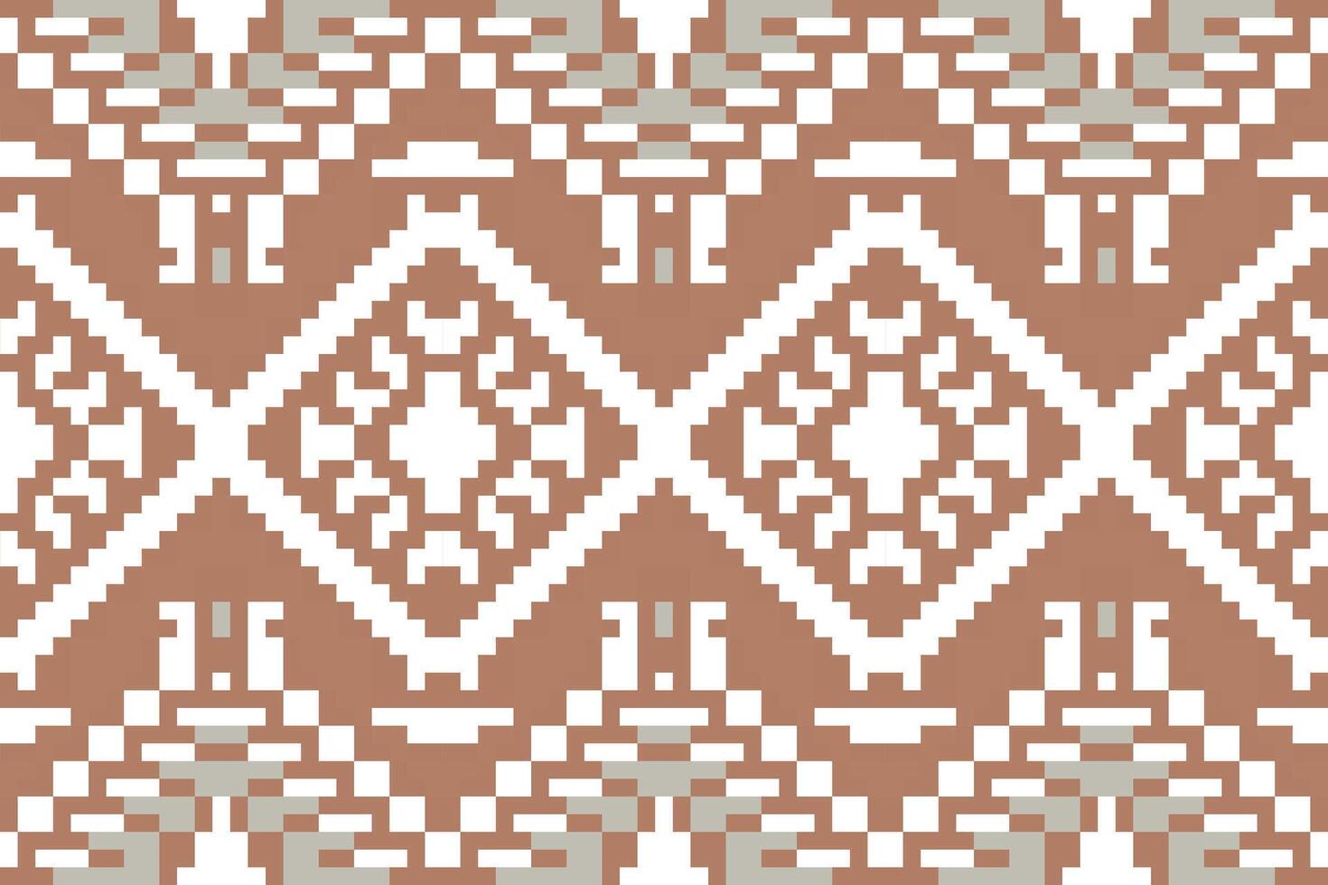 Cross Stitch Pattern Arabic Geometrical Pattern and Designfolk Embroidery, Aztec Geometric Ornament Print. Design for Carpet, Wallpaper, Clothing, Wrapping, Fabric vector