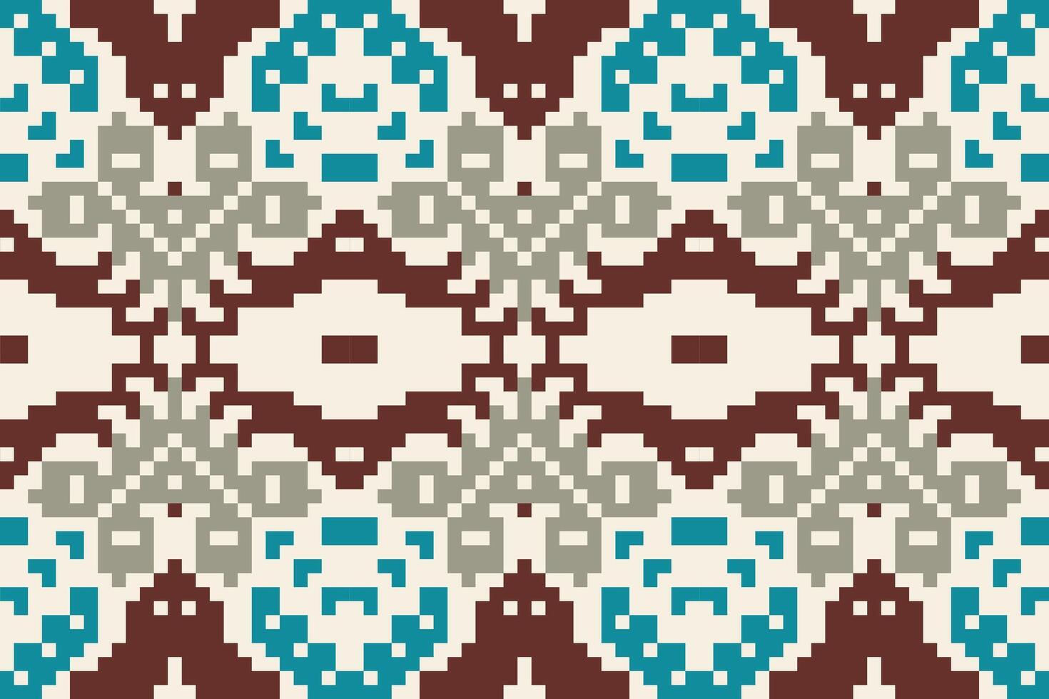 Handicraft Abstract Seamless Geometric Patternfolk Embroidery, Aztec Geometric Ornament Print. Design for Carpet, Wallpaper, Clothing, Wrapping, Fabric vector