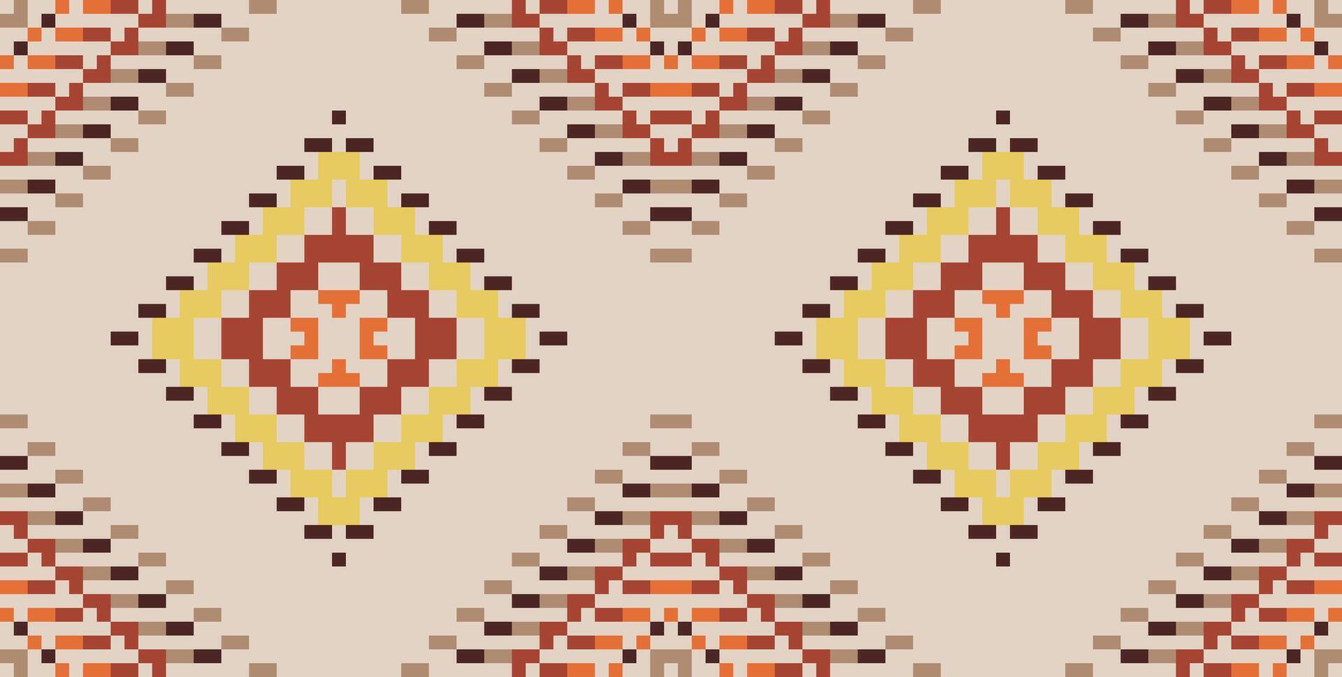 Sari Border Arabic Geometric Patternfolk Embroidery, Aztec Geometric Ornament Print. Design for Carpet, Wallpaper, Clothing, Wrapping, Fabric vector
