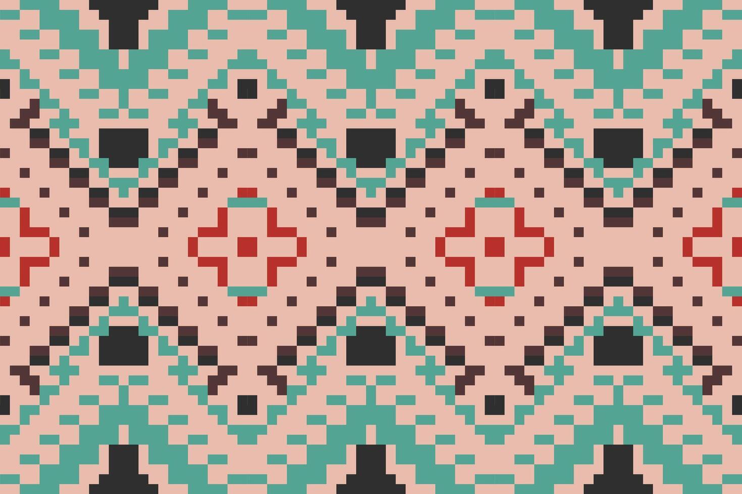 Scandinavian Korean Traditional Pattern Meaningfolk Embroidery, Aztec Geometric Ornament Print. Design for Carpet, Wallpaper, Clothing, Wrapping, Fabric vector