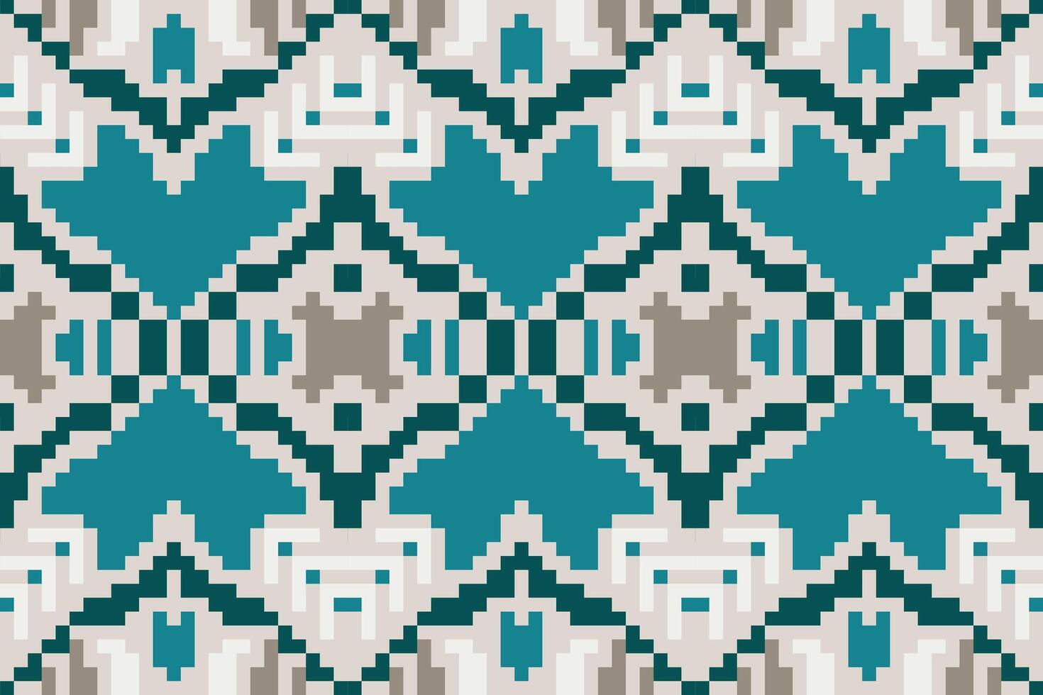 Diamond Shapes Abstract Geometric Pattern Designfolk Embroidery, Aztec Geometric Ornament Print. Design for Carpet, Wallpaper, Clothing, Wrapping, Fabric vector