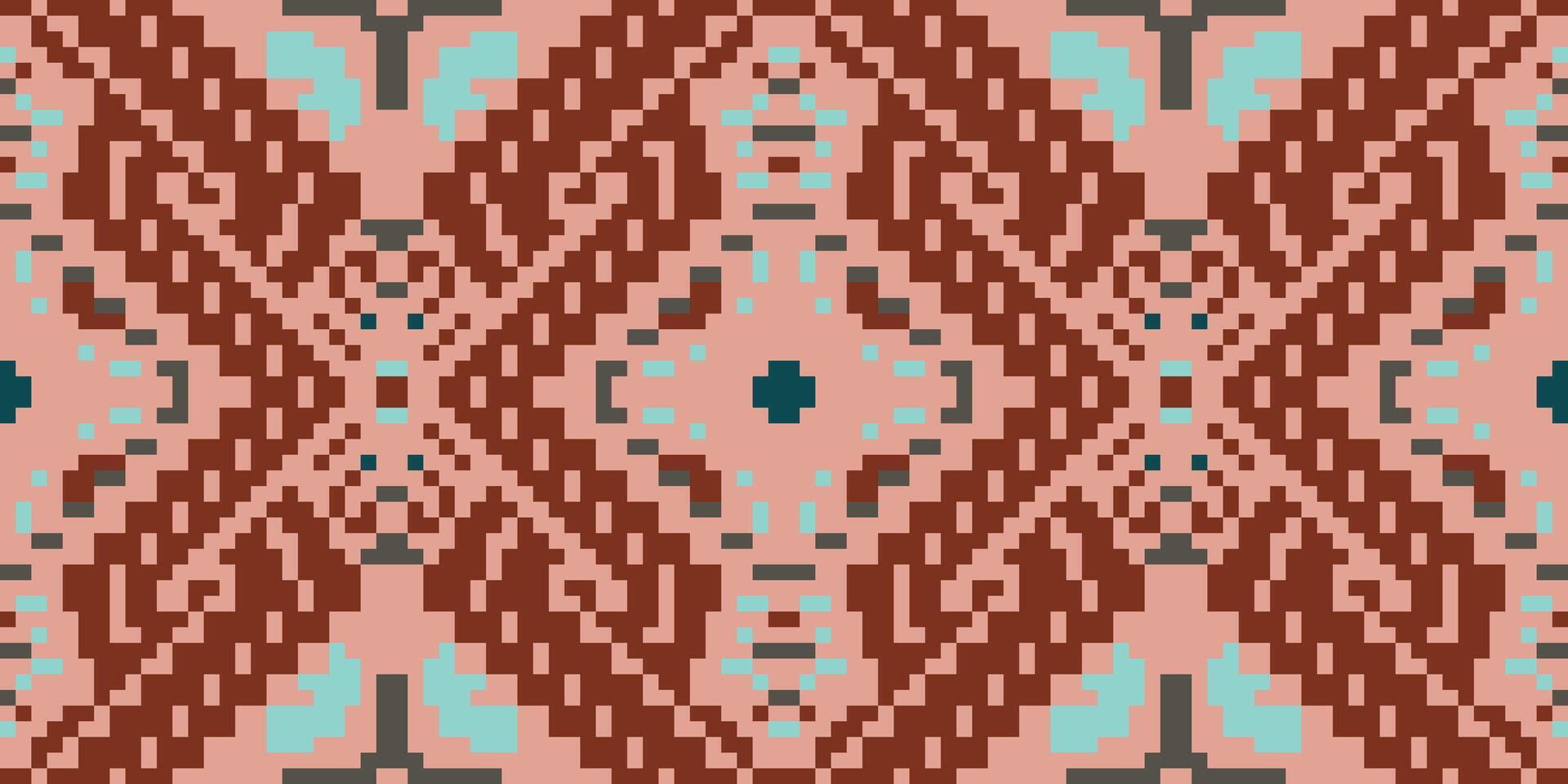 Repeating Pattern Korea Traditional Patternfolk Embroidery, Aztec Geometric Ornament Print. Design for Carpet, Wallpaper, Clothing, Wrapping, Fabric vector