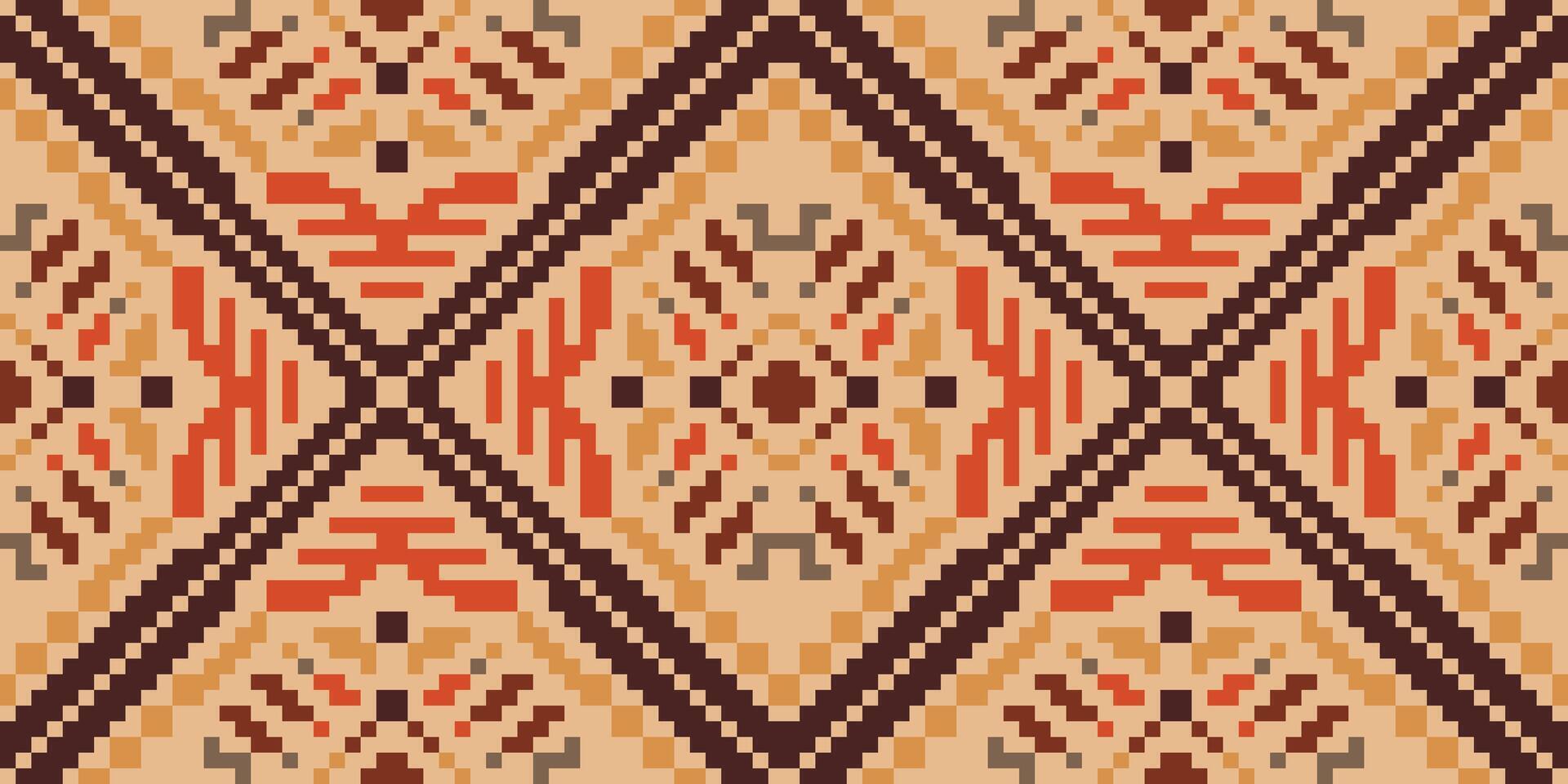 African Islamic Pattern Backgroundfolk Embroidery, Aztec Geometric Ornament Print. Design for Carpet, Wallpaper, Clothing, Wrapping, Fabric vector
