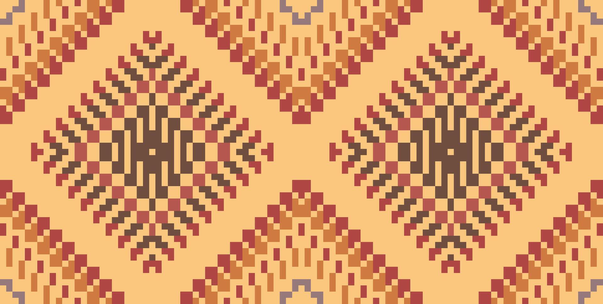 Sari Border Abstract Colorful Geometric Pattern Backgroundfolk Embroidery, Aztec Geometric Ornament Print. Design for Carpet, Wallpaper, Clothing, Wrapping, Fabric vector