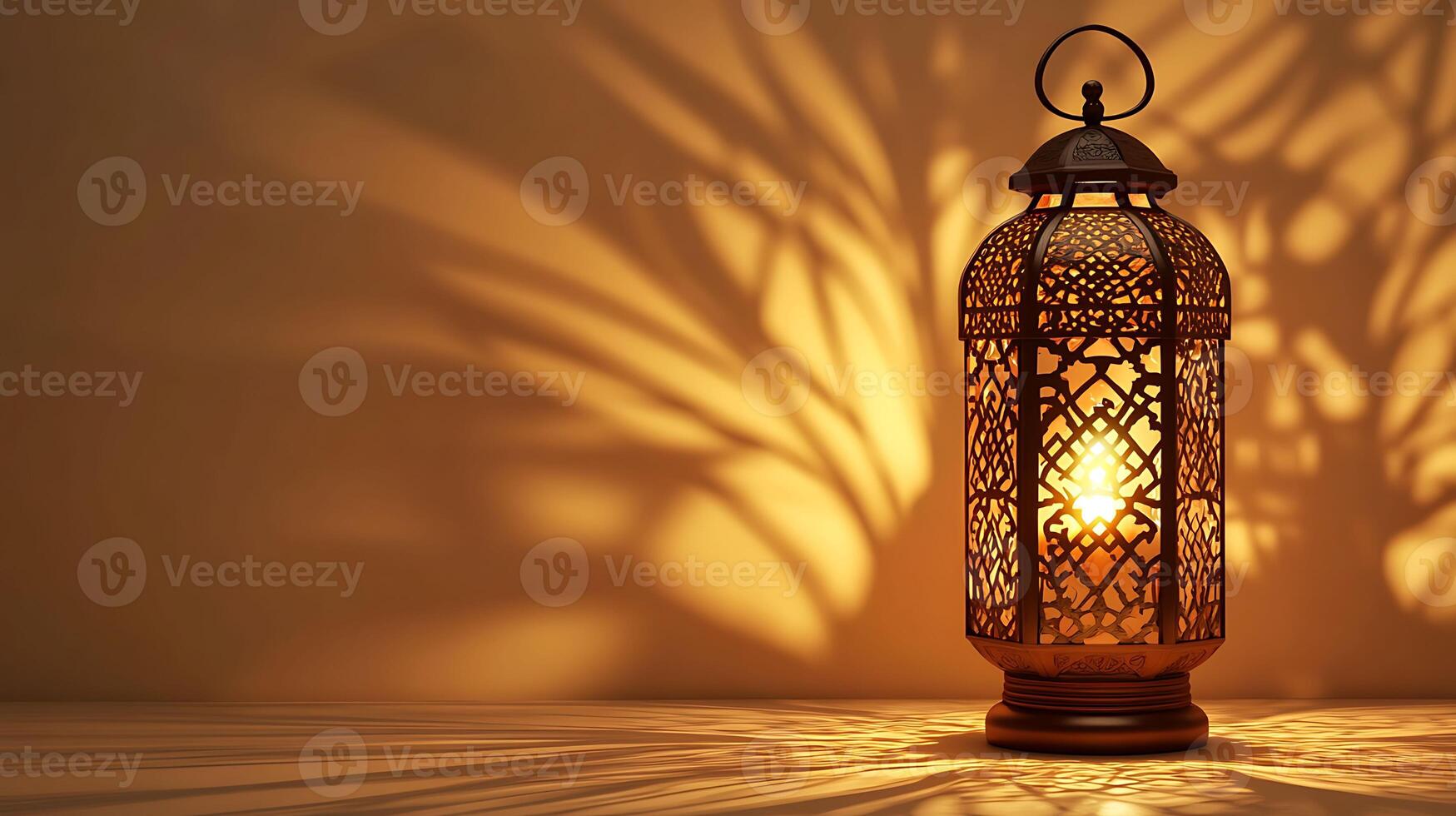 A lamp with a shadow cast on it photo