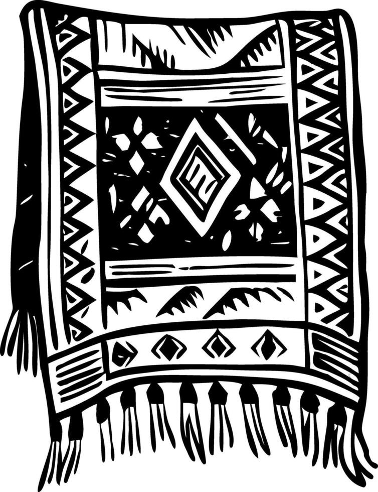 A vintage style illustration of prayer cloth vector