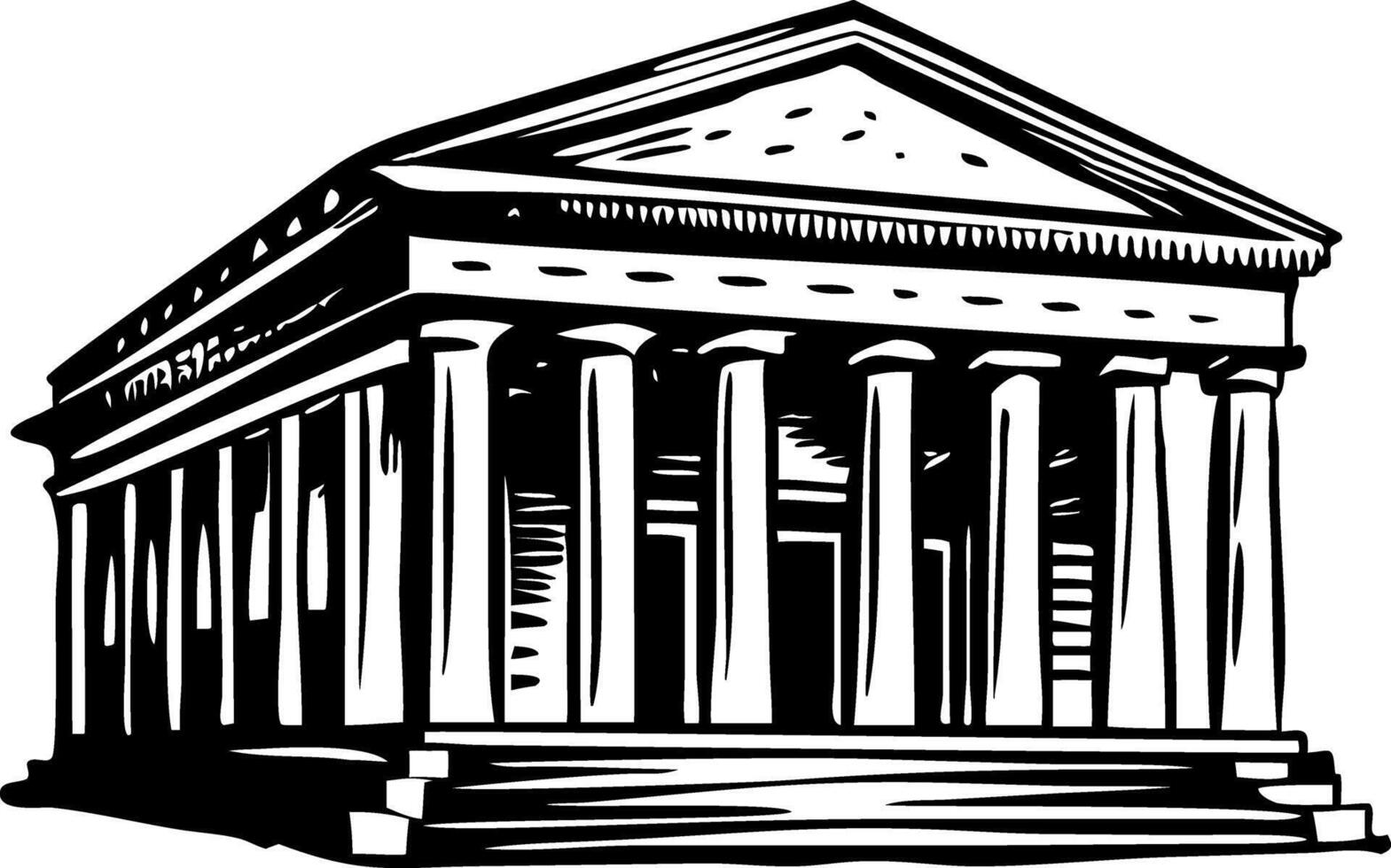 A vintage style illustration of courthouse building vector