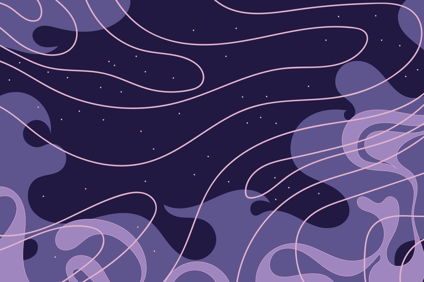 Purple abstract waves background with smooth, flowing curves, perfect for futuristic, space, and modern designs vector