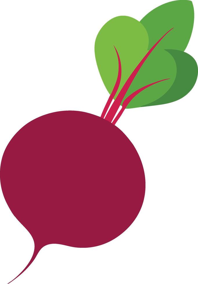 Minimalistic Beetroot Silhouette Design vector