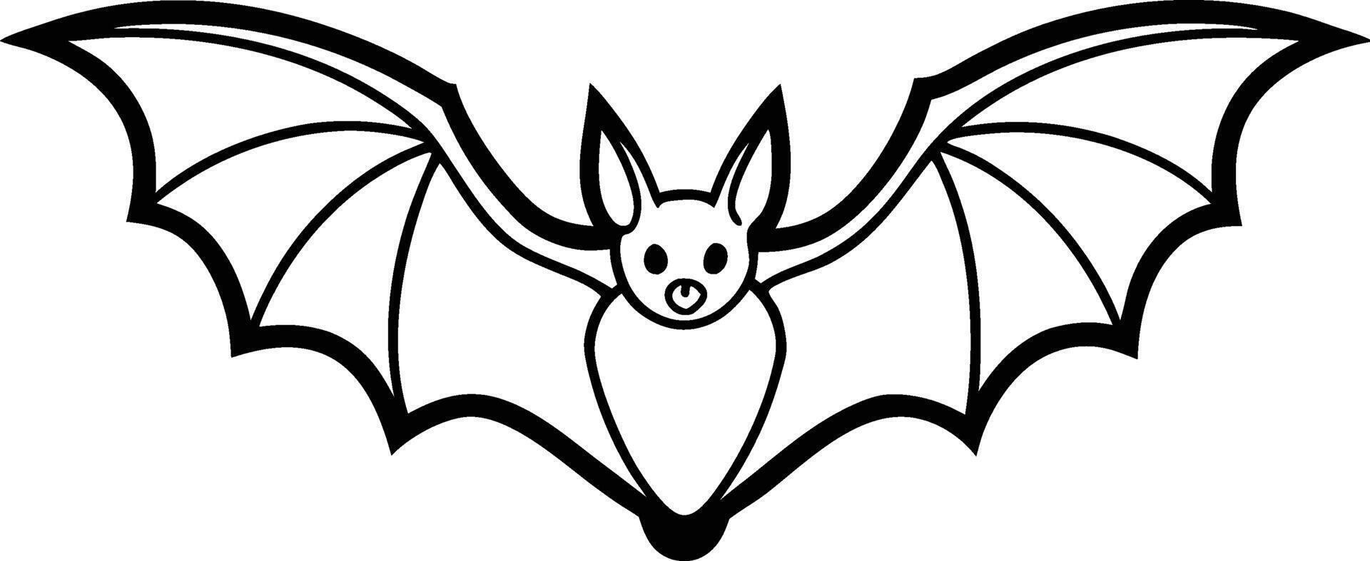 Bat Flying Silhouette with Wings Spread in Midnight Sky vector