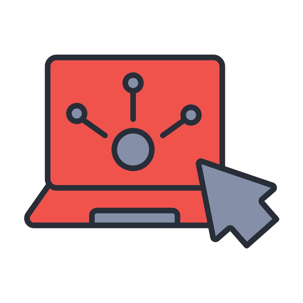 digital thin line icons vector