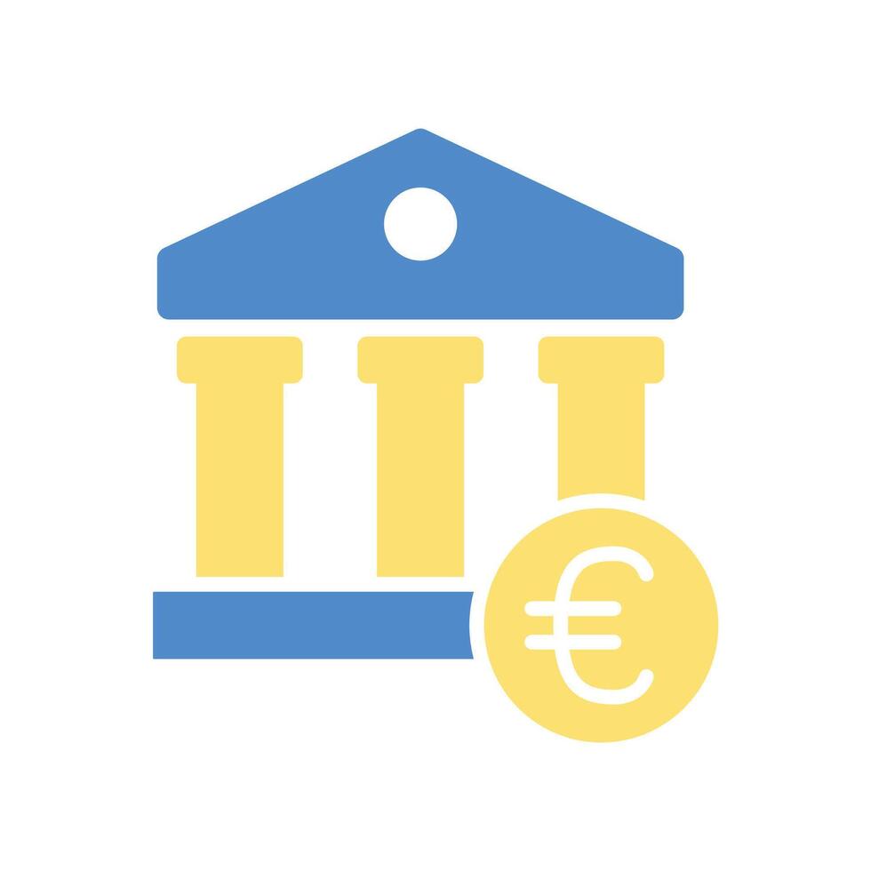 euro icon colours style vector