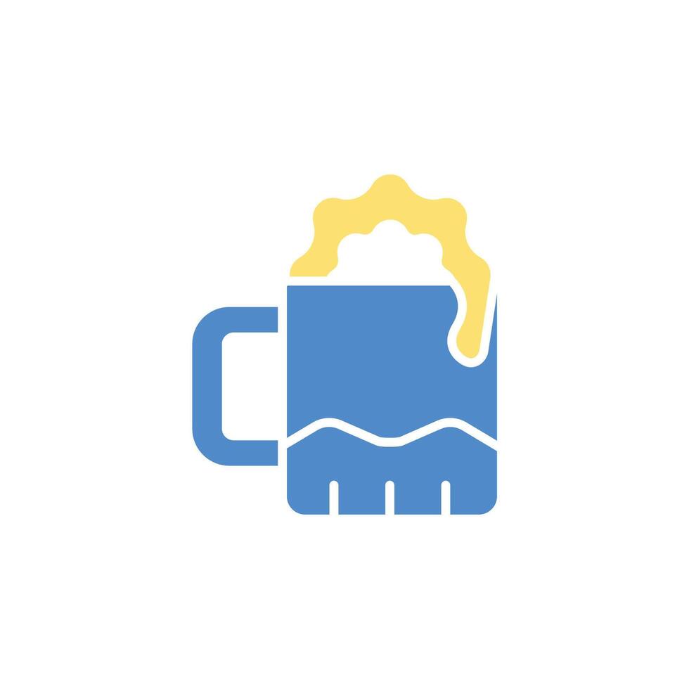 non alcoholic drinks icon design style vector