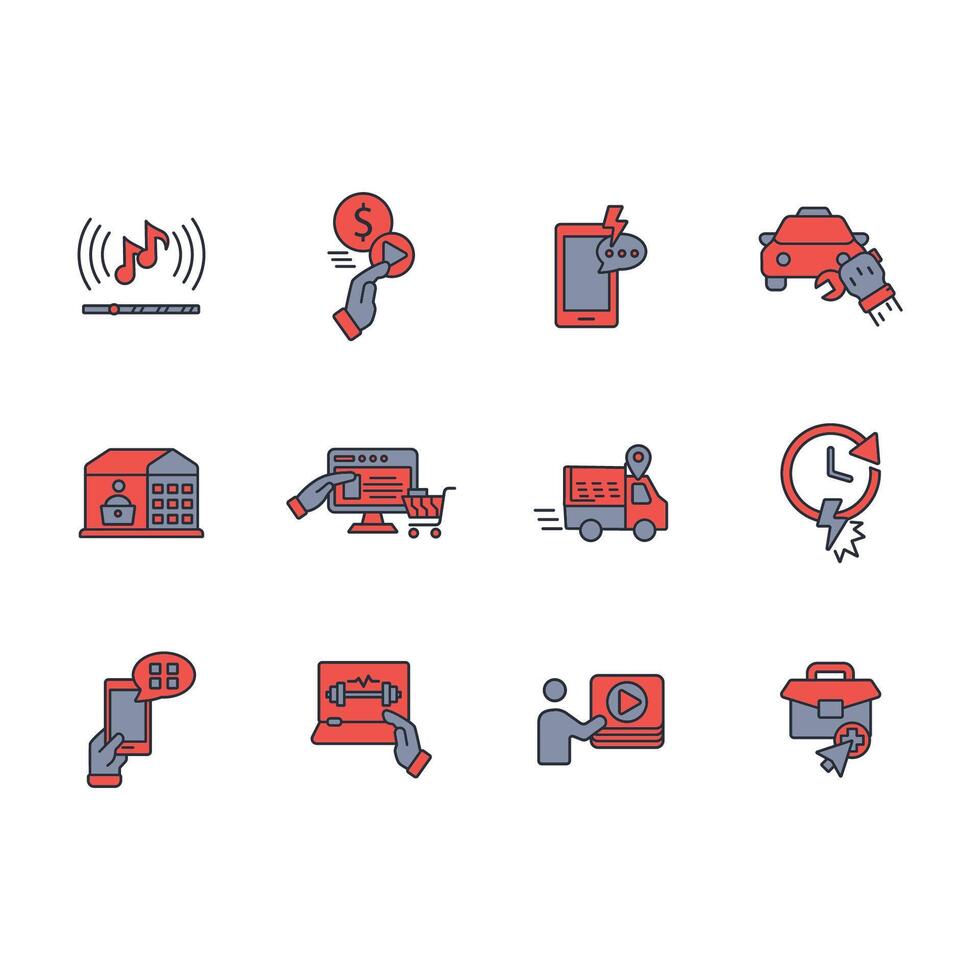 On-demand icon colours Editable Icons vector