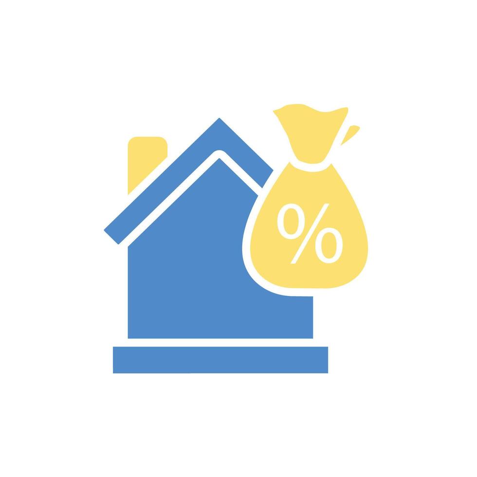 mortgage icon colours style vector