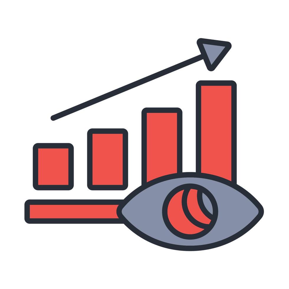 Predictive Analytics thin line icons vector