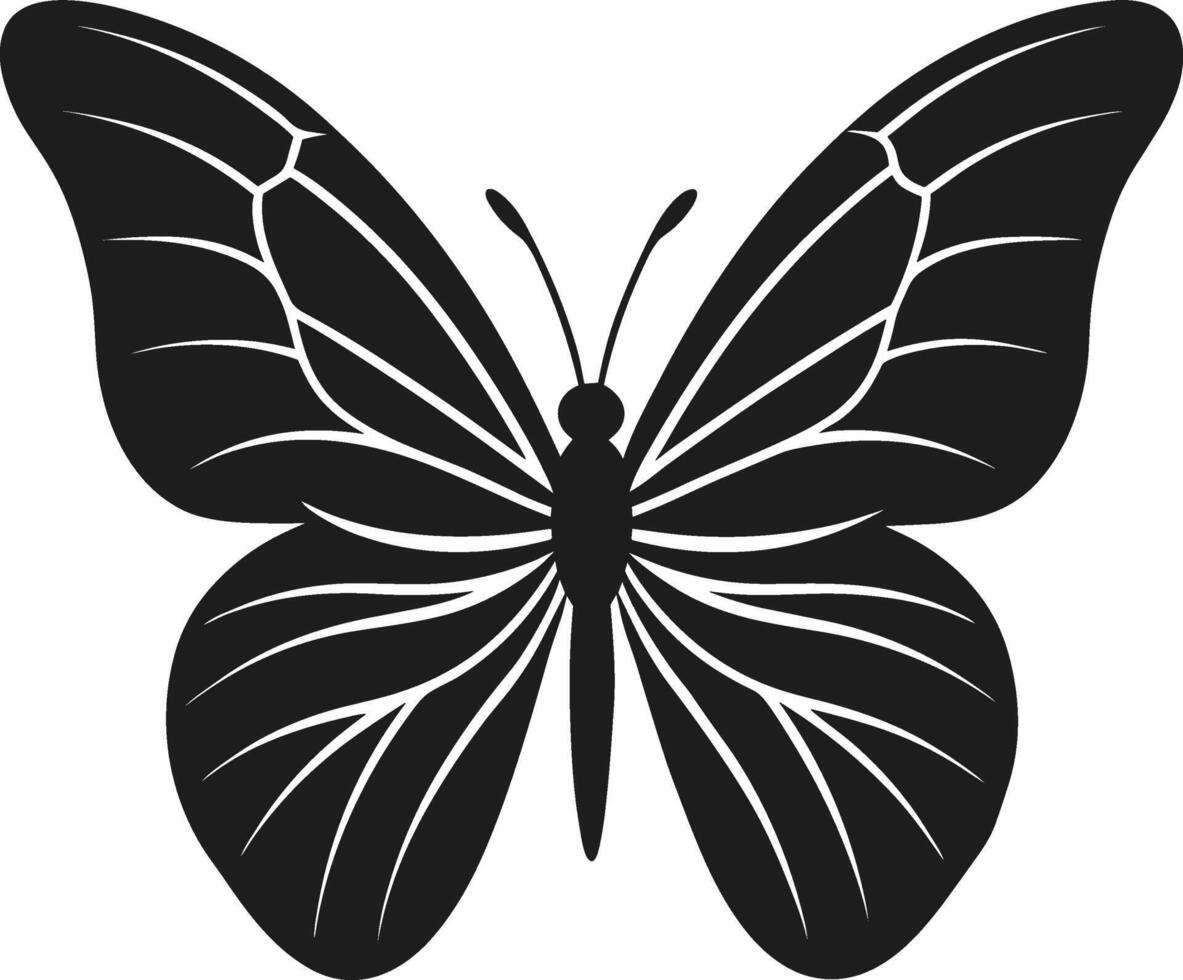 Graceful Butterfly Silhouette - Elegant Nature-Inspired Design vector