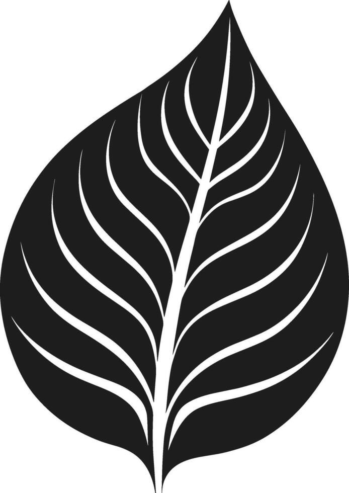 An Elegant Leaf Silhouette - Nature-Inspired Botanical Design vector