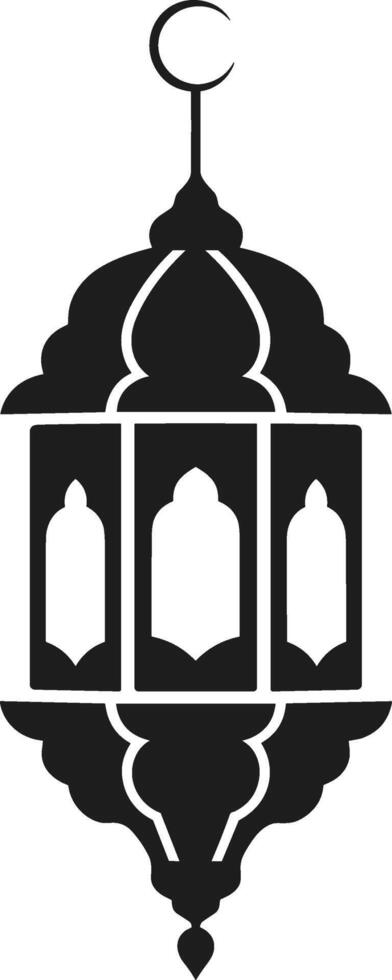 Islamic Lantern Silhouette for Ramadan and Eid Decorations vector