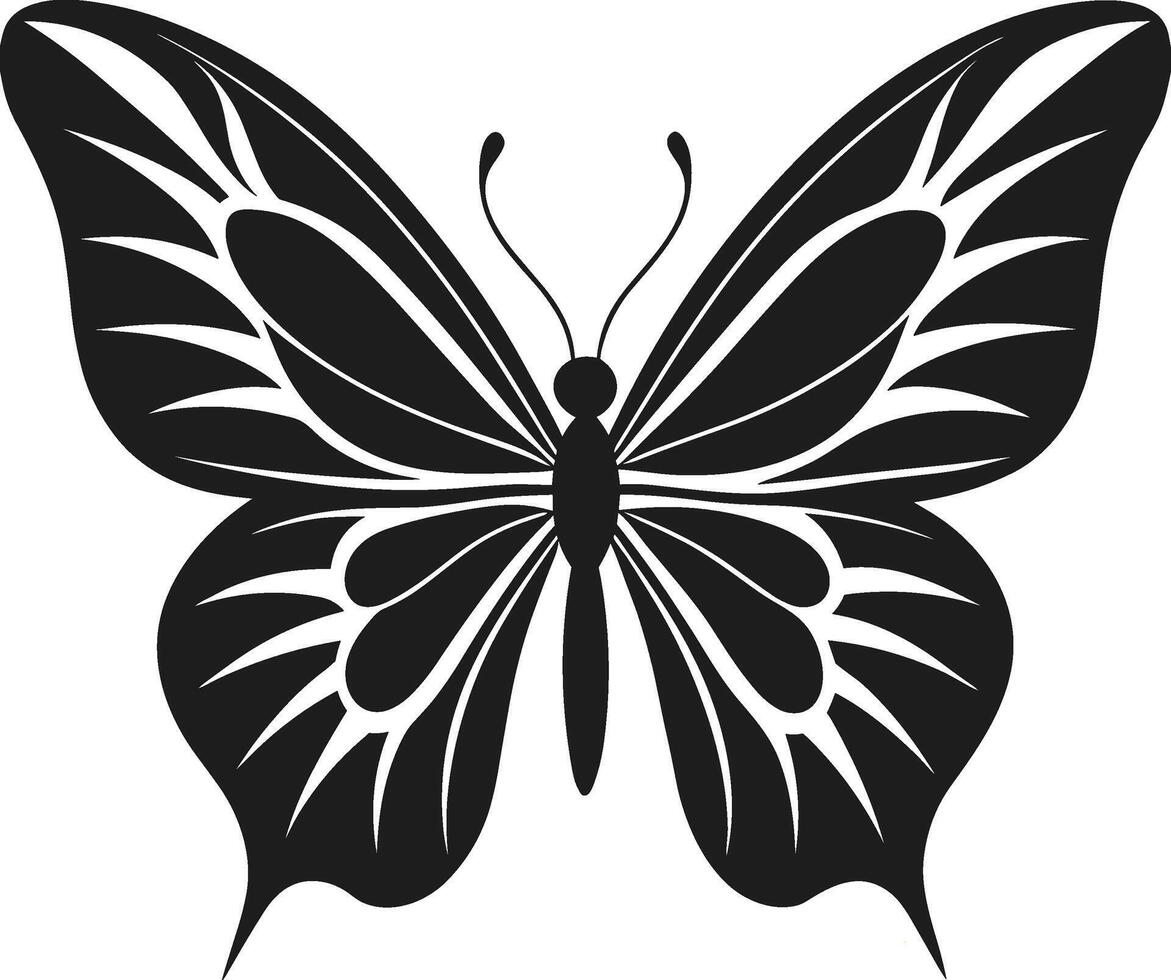 Elegant Butterfly Silhouette - Decorative Insect Illustration vector